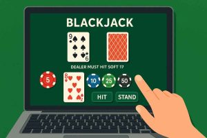 Jogador participando de uma mesa de blackjack no BRASA777 cassino.